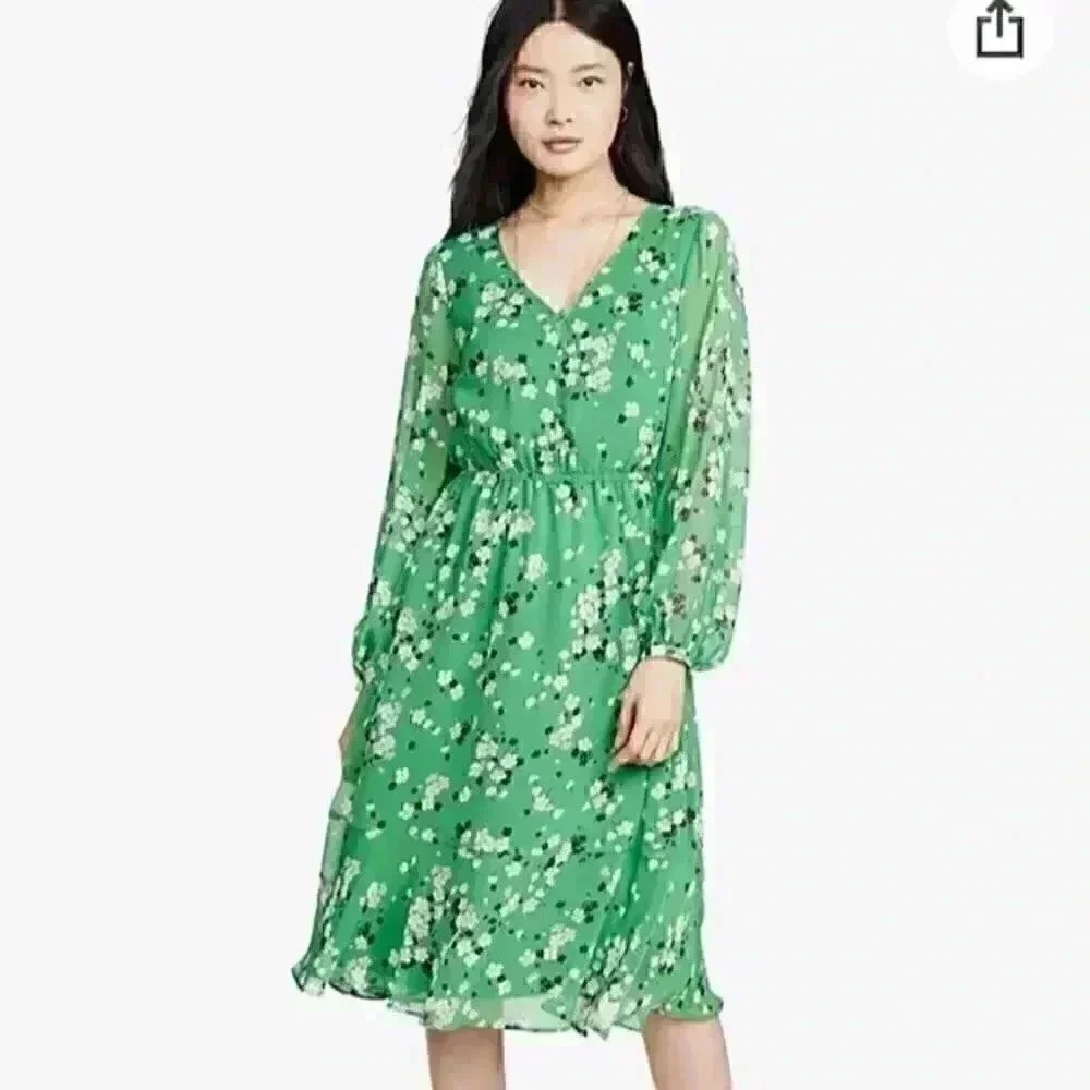 New with tags Cupcakes and cashmere Women's Rosalia Floral Crinkle Chiffon Dress